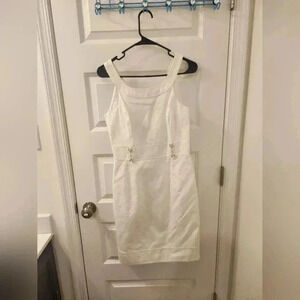 Vineyard Vines Kentucky Derby Dress US Size 6 White Midi Sleeveless